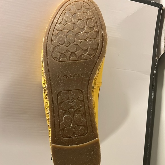Women’s Coach Espadrille yellow size 10 used worn once with light scratches. - Picture 3 of 3